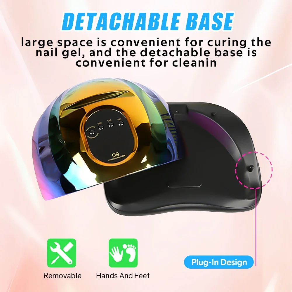 57 diod LED Lampa do suszenia paznokci Lampa UV LED do paznokci 114 W Suszarka do paznokci z 4 ustawieniami timera Lampa do manicure Światło UV Kabina Narzędzia do paznokci