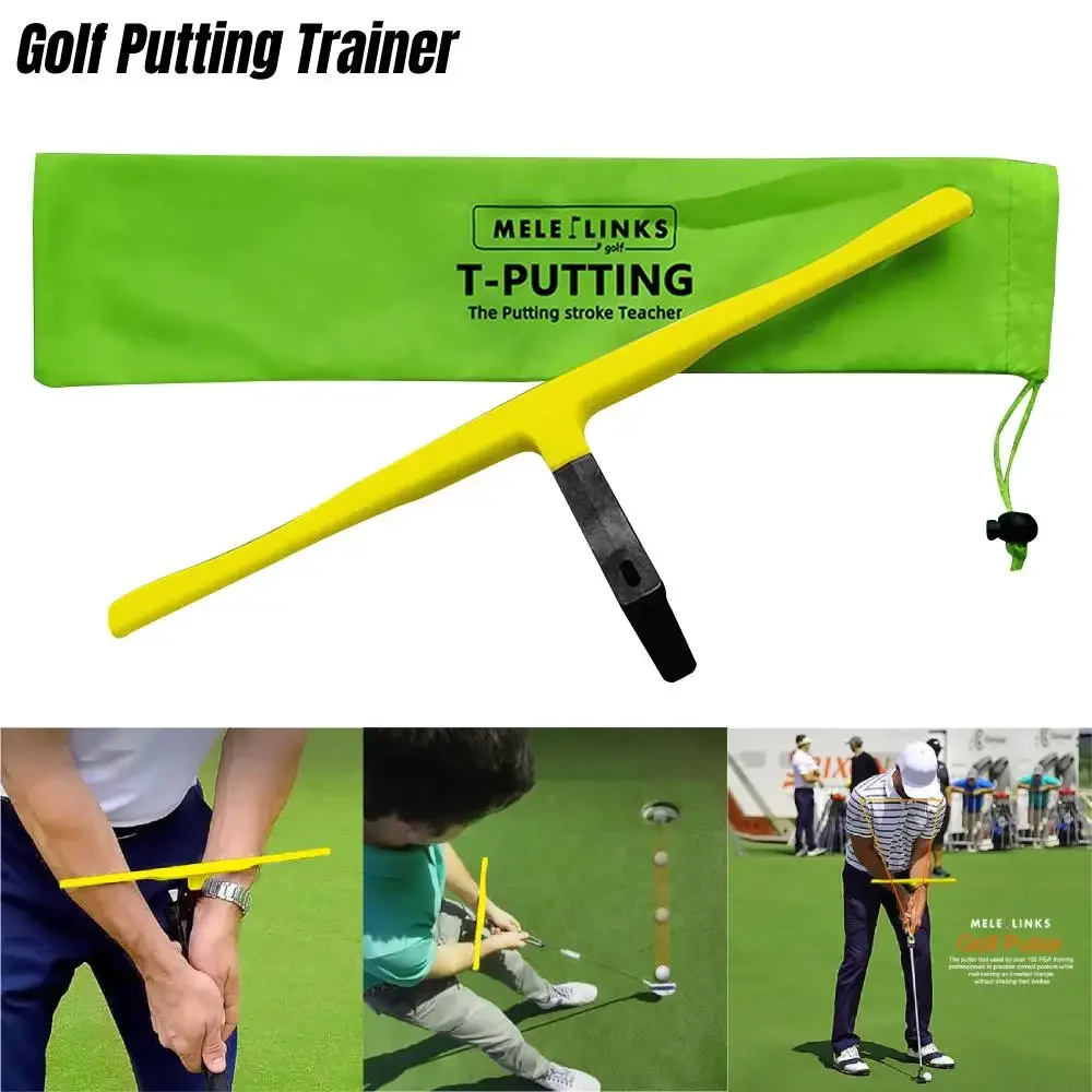 Golf Putting Trainer T-Putting Exerciser Putting Posture Aid Golf Accessories Improve Putter Skills for Adults Kids Juniors