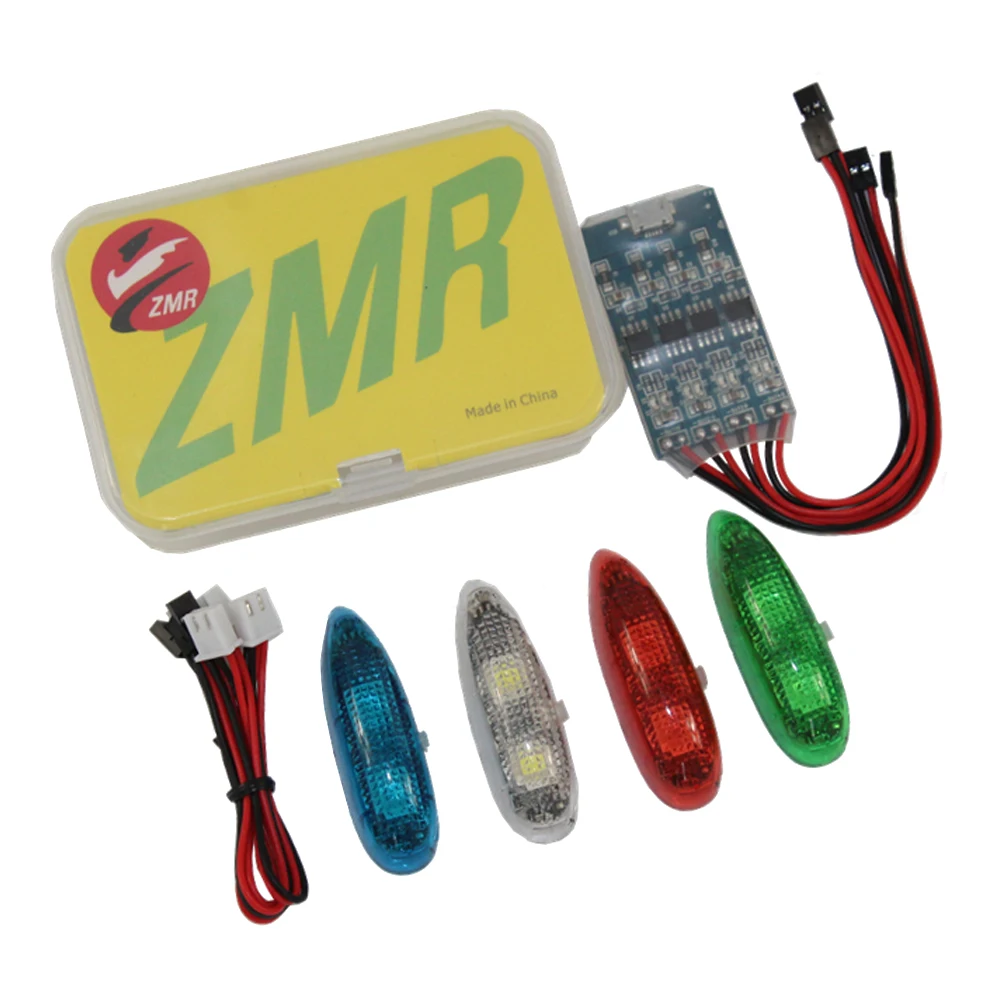 ZMR III Wireless Navigation Light 1S Rechargeable 4 Modes LED Lights Suitable For  RC Airplane Fixed-wing UAV FPV Drone Toy