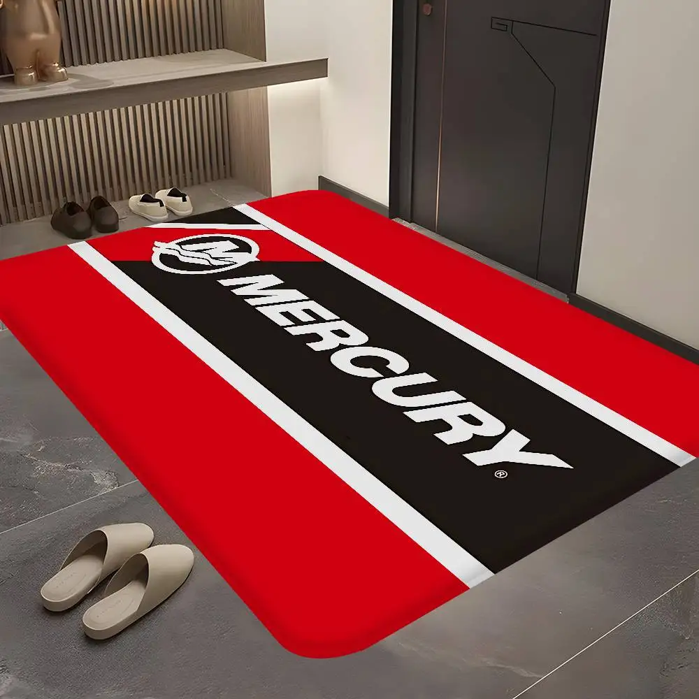 Mercury Racing Car Bathroom Mat Kids Room Bedroom Decoration Balcony Anti-Slip Doormat Living Room Welcome Rug