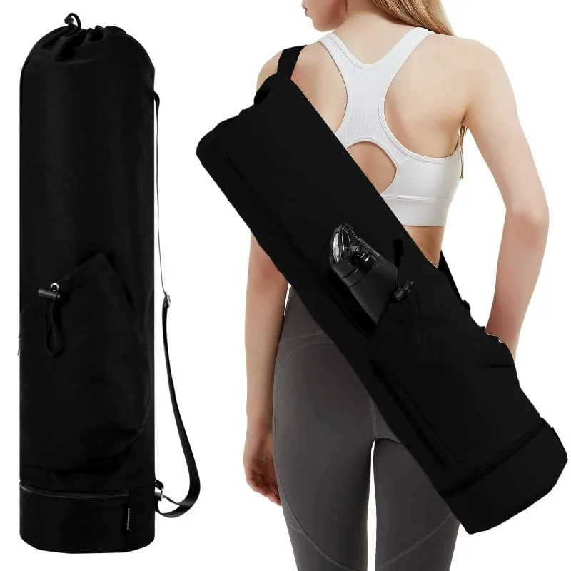 Multi-Functional Yoga Mat Bag with Water Bottle Pocket Wet Storage for Gym Pilates Fitness - Carrier Tote