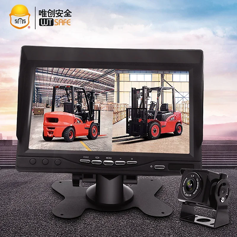 7/9/inch Industrial vehicles truck reverse sensors anti collision system forklift reverse camera system with 2/4 cameras