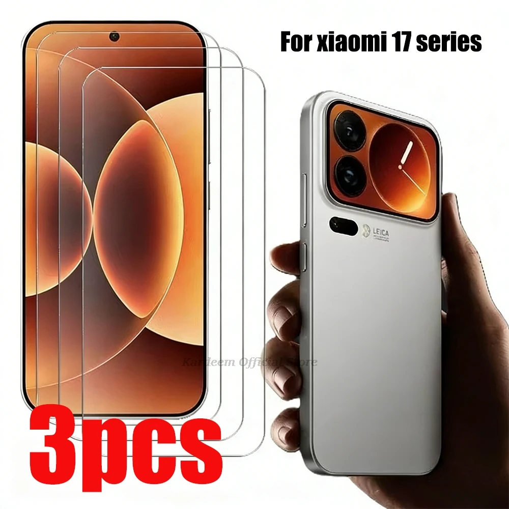 3pcs HD Tempered Glass For Xiaomi 17T Pro For Xiaomi 17 Ultra For Xiaomi 17T 17 Pro Max Full cover Bubble-Free Screen Protectors
