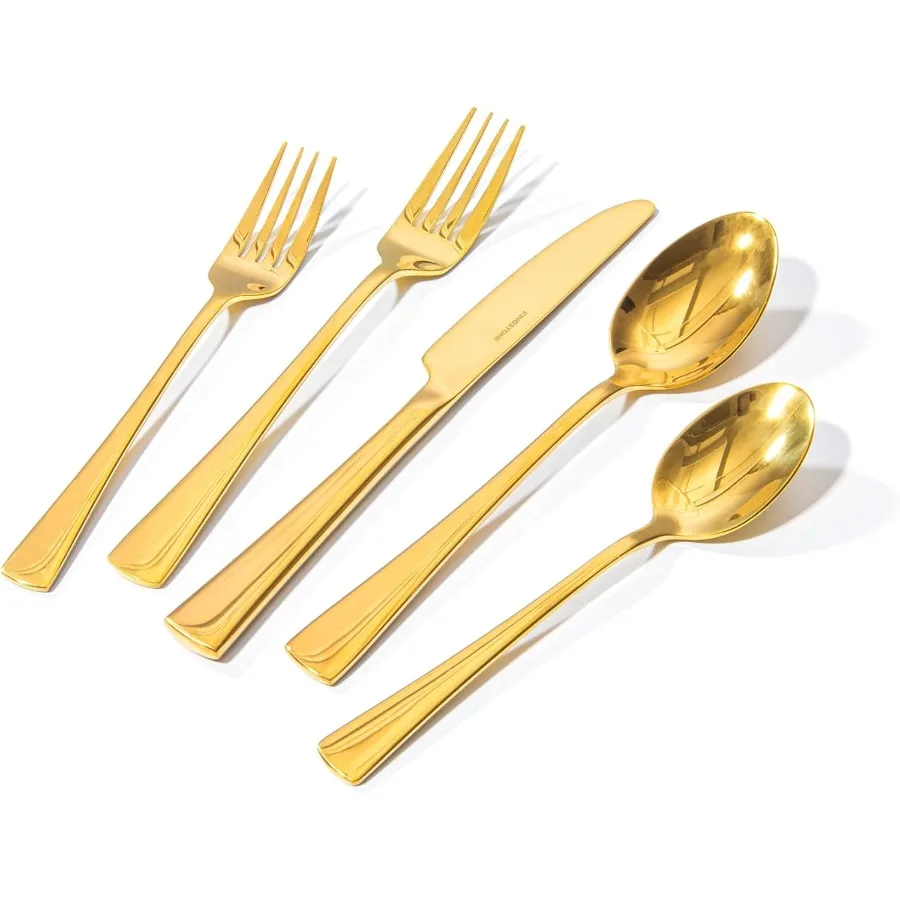 

Набор столовых приборов из 8 предметов, набор столовых приборов из кованой нержавеющей стали 18/10 из 40 предметов, набор столовых приборов с зеркальной отделкой, можно мыть в посудомоечной машине для дома, Re