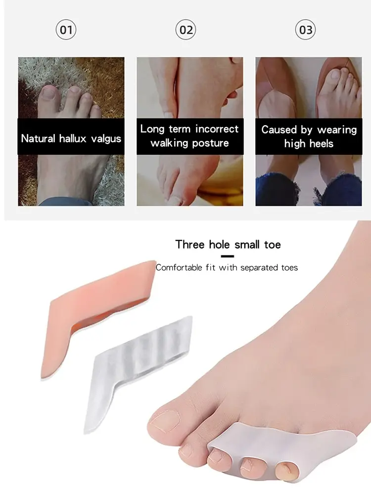 Petit séparateur Parker Varus, trois trous, protection du pouce, manchon de protection en silicone, 1 paire