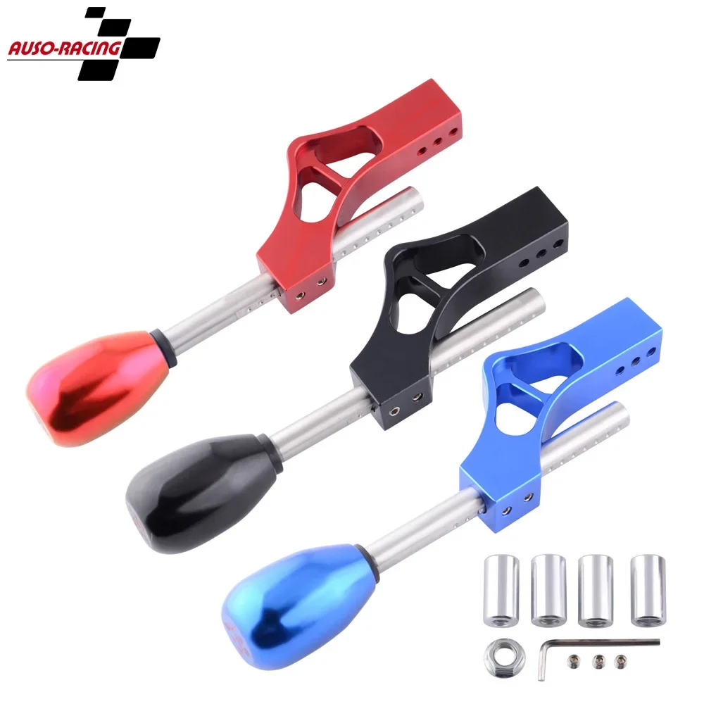 M10*1.5 Adjustable Single Bend Car Short Shifter Extender With Gear Shift Knob Head For Honda Civic Integra D Series