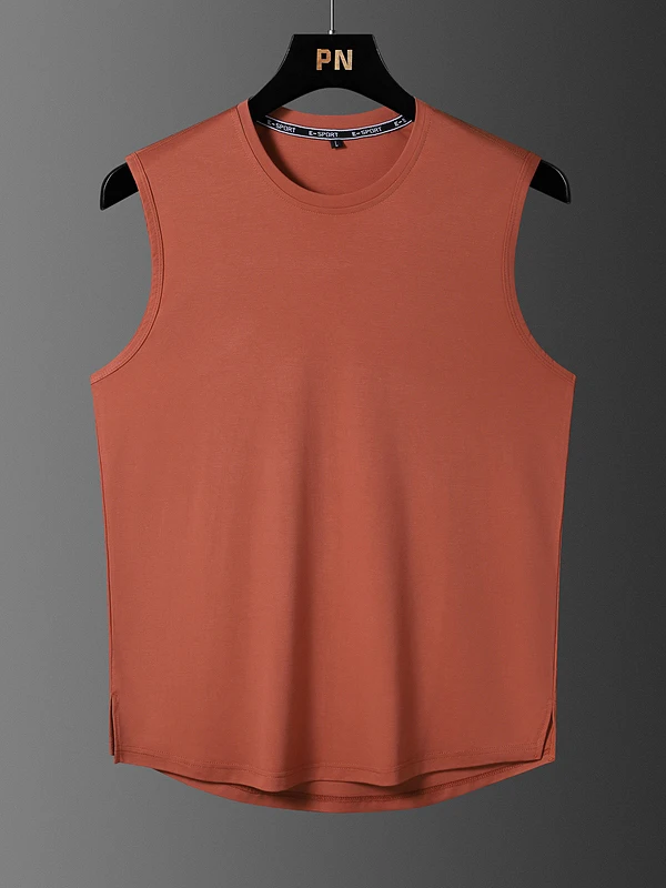 

Мужская летняя спортивная майка из ледяного шелка с охлаждающим эффектом, круглой горловиной, быстросохнущая, для активного отдыха, приталенная