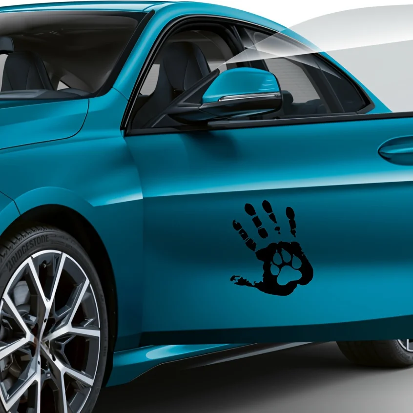 قطعة واحدة من ملصقات السيارات - شارات بصمات يدوية وطبعات مخالب تضيف لمسة مرحة على سيارتك وإكسسوارات سيارات الكلاب. #4