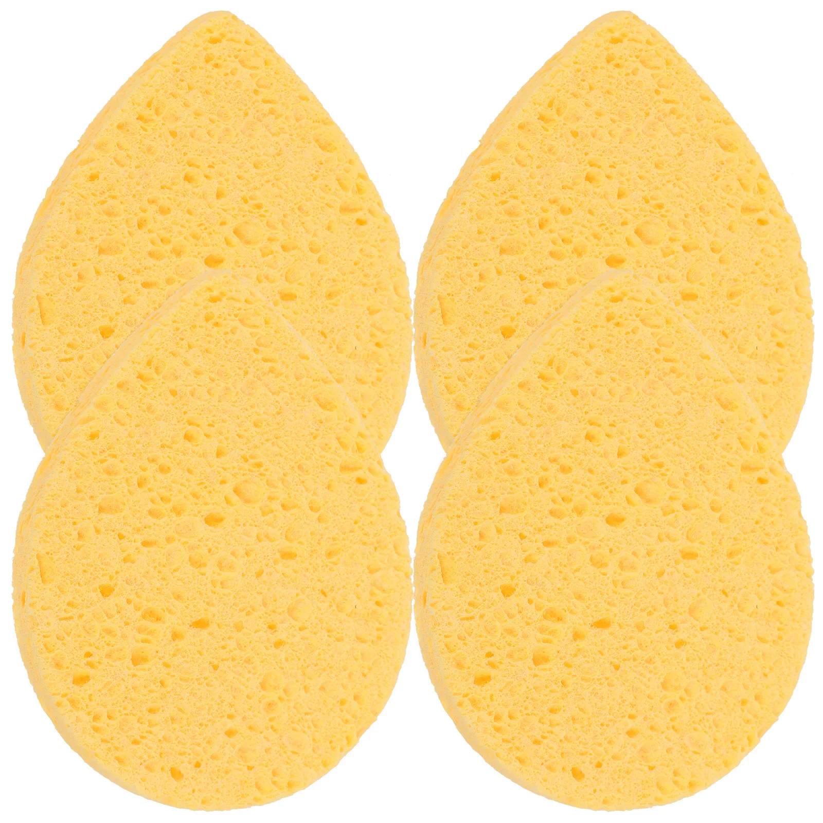 4Pcs Compact Exfoliating Sponge Facial Pads Multi-Use Face Cleaner Travel Accessories Facial Sponges Exfoliating Sponge