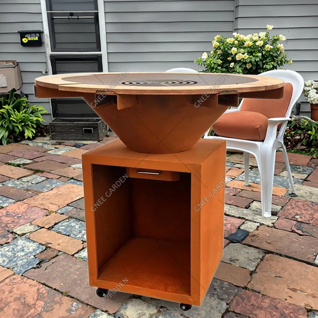

Outdoor Bbq Grill Fire Pit Bbq Grill Corten Steel European Bbq Grill Metal Barbecue