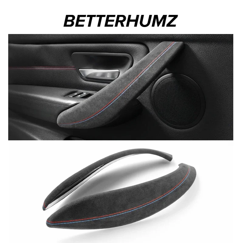 For BMW F30 F32 F34 2013-2019 Wrap Interior Trim Door Pull Handle Cover Made of Alcantara Trim 2pcs Performance Car Accessories