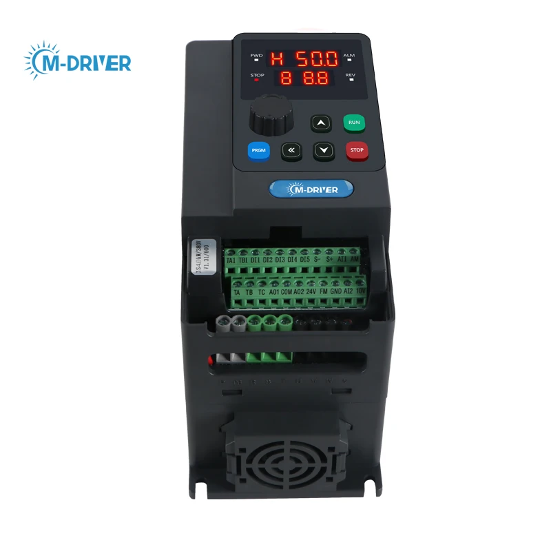 3 Phase 220v input 1hp 2hp 3hp AC Variable Drive VFD 0.75kw 1.5kw 2.2kw Frequency Converter 50hz 60hz