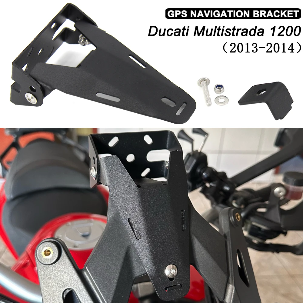 

For Ducati Multistrada 1200 Motorcycle 2013 2014 GPS Phone Holder Stand Bracket USB Charger GPS Moto