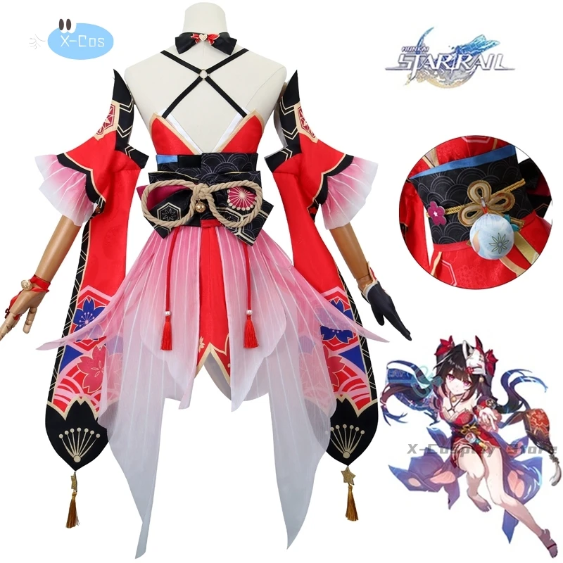 Honkai Star Rail Sparkle Cosplay Kostüm Full Set Maske Perücke Frauen Rollenspiel Outfit Halloween Karneval Kleid für Honkai Star Rail