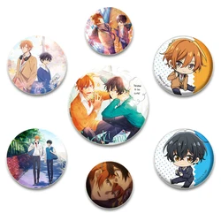 32/44/58mm Anime Brooch Round Manga SASAKI and MIYANO Badge Snap-in Button Pins Brooches for Clothes Bag Accessory