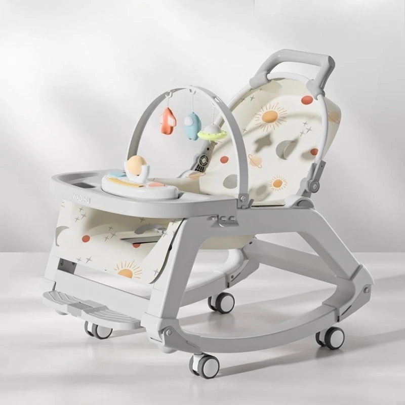 New Multifunctional Trolley, Baby Rocking Chairs Cradle, Baby Bouncer Chair, Newborn Soothing Chair, Recliner Baby Rest Seat