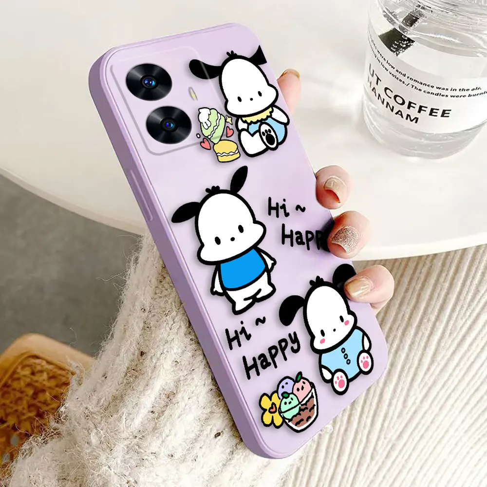 Pacha Dog Cartoon Pochacco Cover Phone Case For OPPO Realme C12 C20 C21Y C30 C35 C55 C55 C63 20 XT GT NEO 2 NARZO 50 30 20 Case