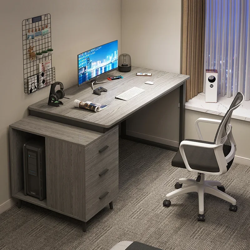 Luxury Wood Office Desks Staff Simplicity Storage Study Bedroom Home Office Desks Table Computer Bureaux Meuble Work Furniture