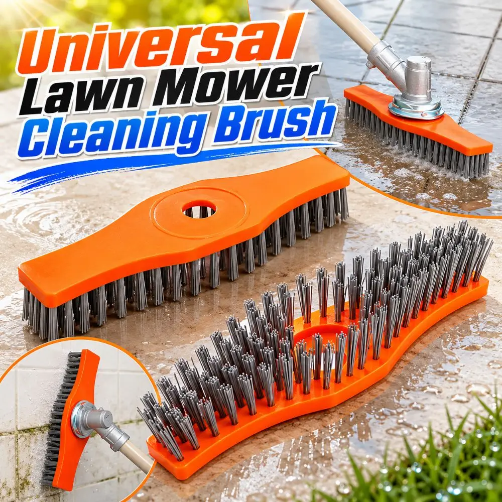 High-Efficiency Lawn Mower Cleaning Brush Wear-resistant Polyester Fiber Weeding Brush Universal Durable Floor Brush