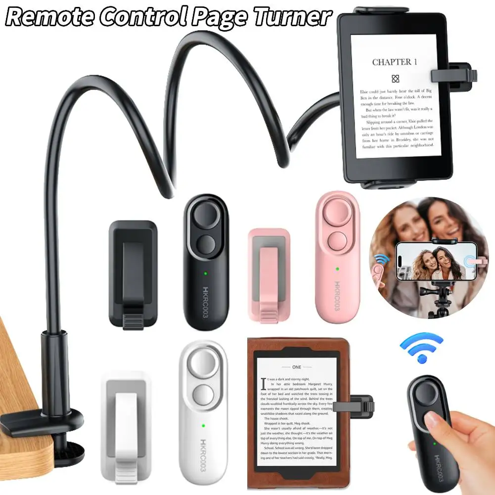Remote Control Page Turner Camera Camcorder Remote Control Trigger Clicker Page Turner Hands Free Reading for Kindle Accessories