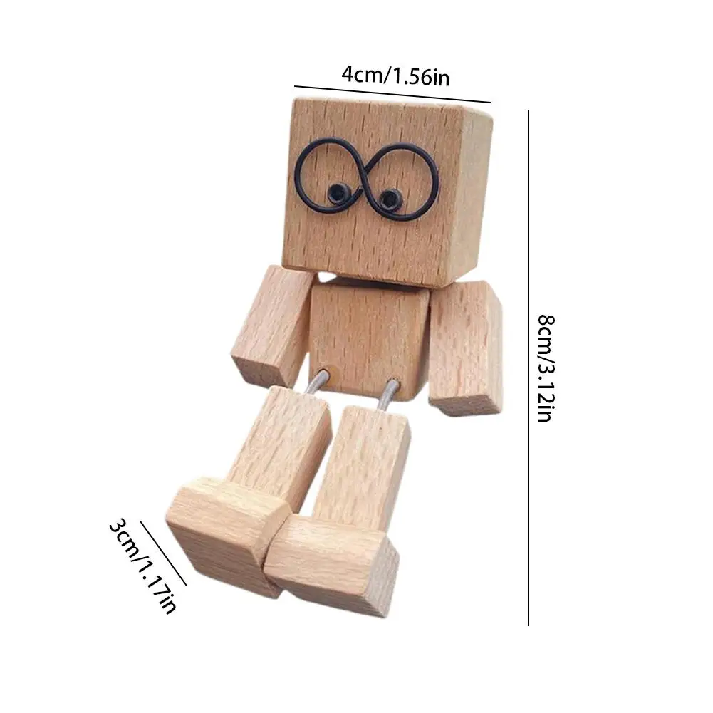 1 مجموعة تمثال خشبي خشب متين ناشر رائحة يرتجف الساقين تمثال خشبي الديكور العد المغناطيسي يتمايل حلية