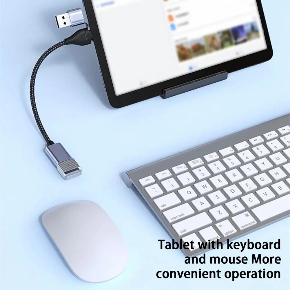 

Lightweight Excellent Phone Computer Type-C to USB Converter Tear-Resistant Converter Cable 2-in-1 Computer Accessories
