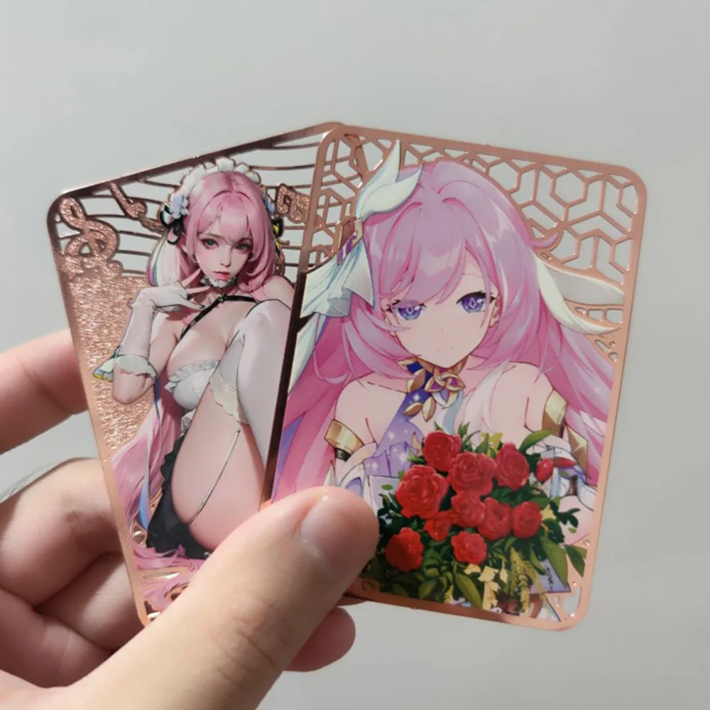 

Game Anime Elysia Honkai Impact 3 Hanayome Maid Metal Bookmar Hollow Out Tassels Pendant Decor Collection Cosplay Xmas Gift