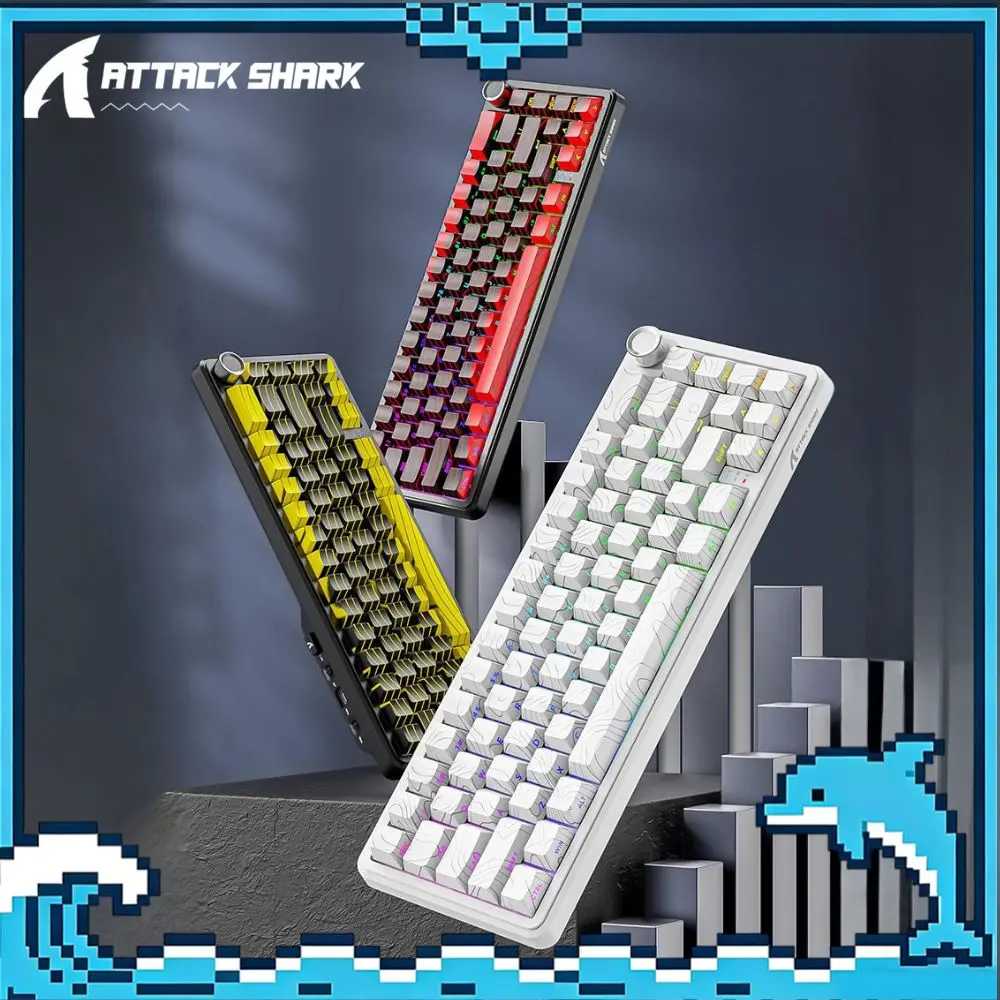 Wireless 3Mode Mechanical Gaming Keyboard ATTACK SHARK X65PRO HE Magnetic Switch 8000Hz 0.01mmRT Accuracy Rapid Trigger