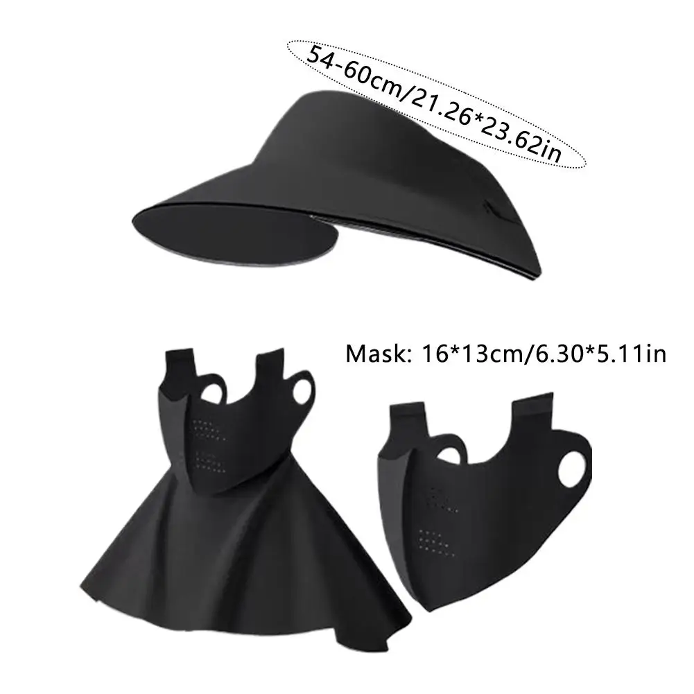 3 In 1 Sunscreen Mask Hat UPF50+ Sun Protection Full Face Neck Mask Hat Set Ice Silk Breathable Summer Outdoor Women's Face Mask