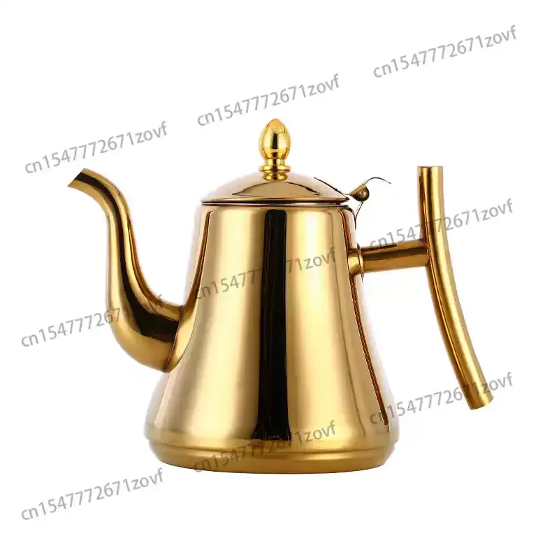 1.0L/1.5L/2.0L Thickened Stainless Steel Teapot Hotel Restaurant Household Induction Cooking Flower Tea Pot