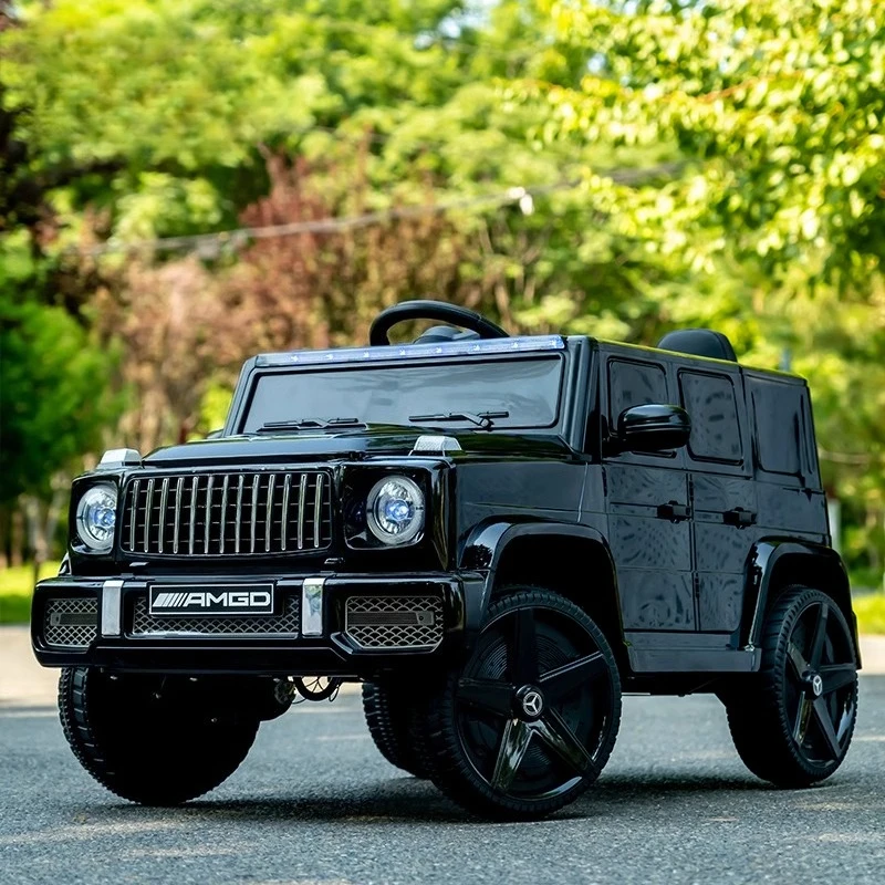 Voiture électrique SUV tout-terrain 4x4 pour enfants, avec batterie 12V, pneus Anti-éclatement, double siège, Absorption des chocs silencieuse, Protection du sol