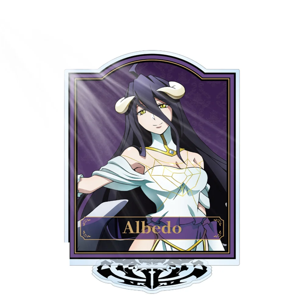 أنيمي أفرلورد 15 سنتيمتر الاكريليك حامل Momonga Albedo Shalltear Bloodfallen اكسسوارات ديكور الهدايا منضدية الزينة