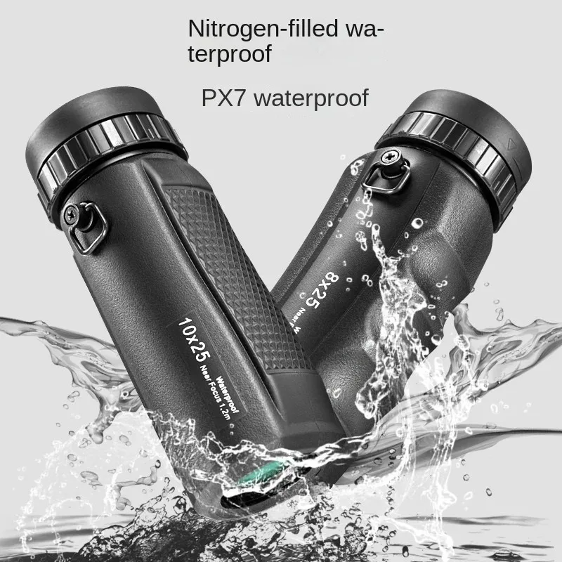 

Powerful Mini 8X25 10X25 Monocular Telescope HD Portable IPX7 Waterproof SMC Coated Outdoor Pocket Compact Binocular For Tourism