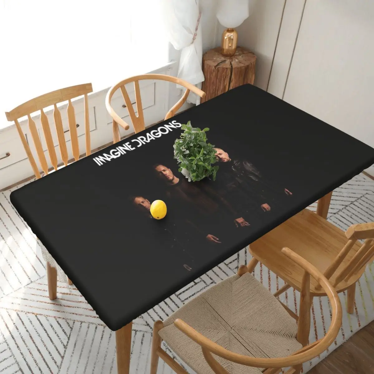 Imagine Dragons Band Loom Tour Customized Rectangular Tablecloth Waterproof Table Cover for Dining Events Table Cloth
