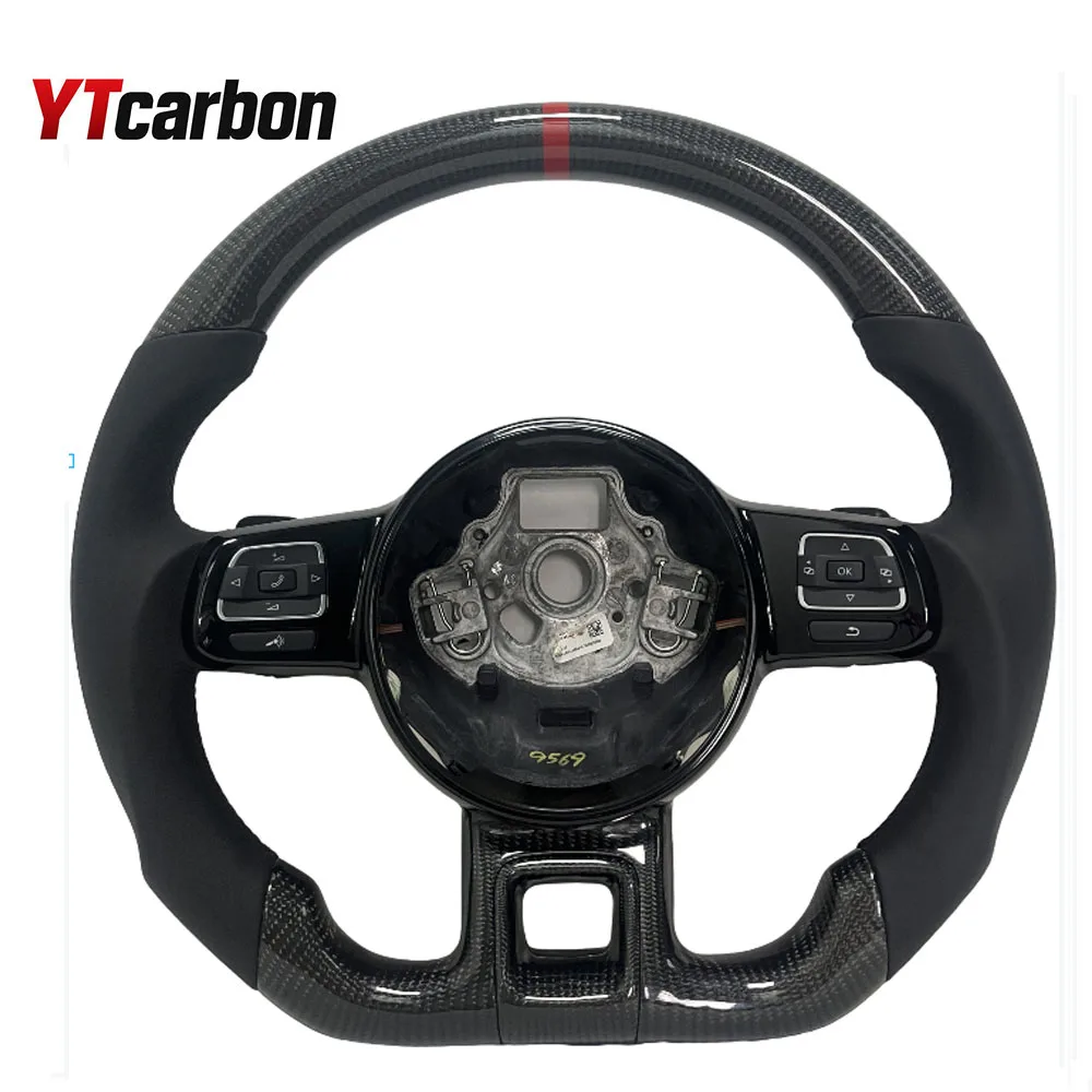 Car Interior Accessories Vintage Classic Carbon Fiber Steering Wheel for Beetle up Spoke Steering Wheel