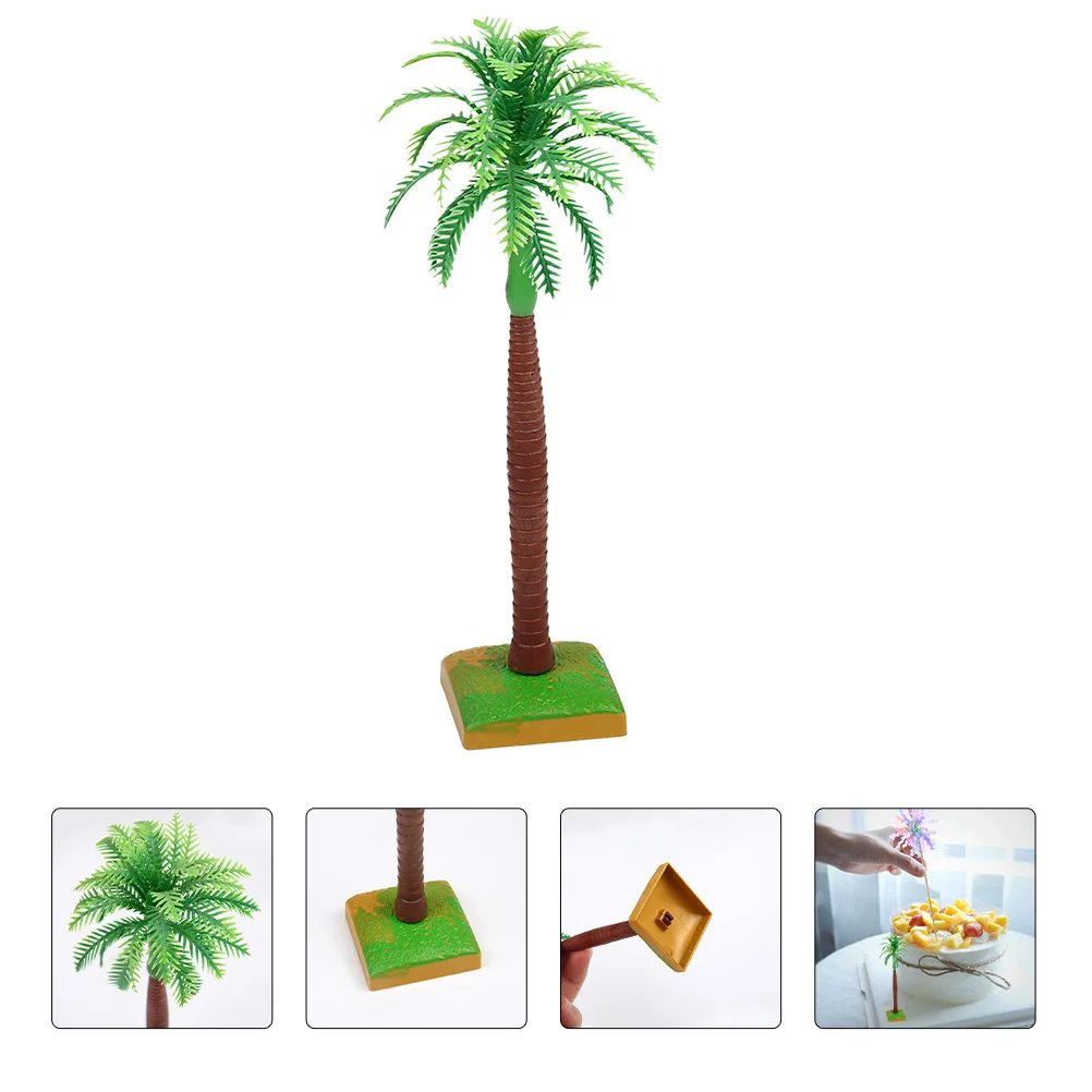 

6Pcs Coconut Palm Cake Toppers Realistic Models for Birthday Party Cakes Dessert Decoration Supplies Cupcake Toppers