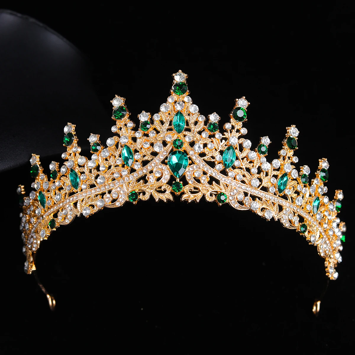 Fashion Gold Silver Color Crystal Rhinestone Tiaras And Crowns For Bride Women Princess Diadems Wedding Hair Accessories