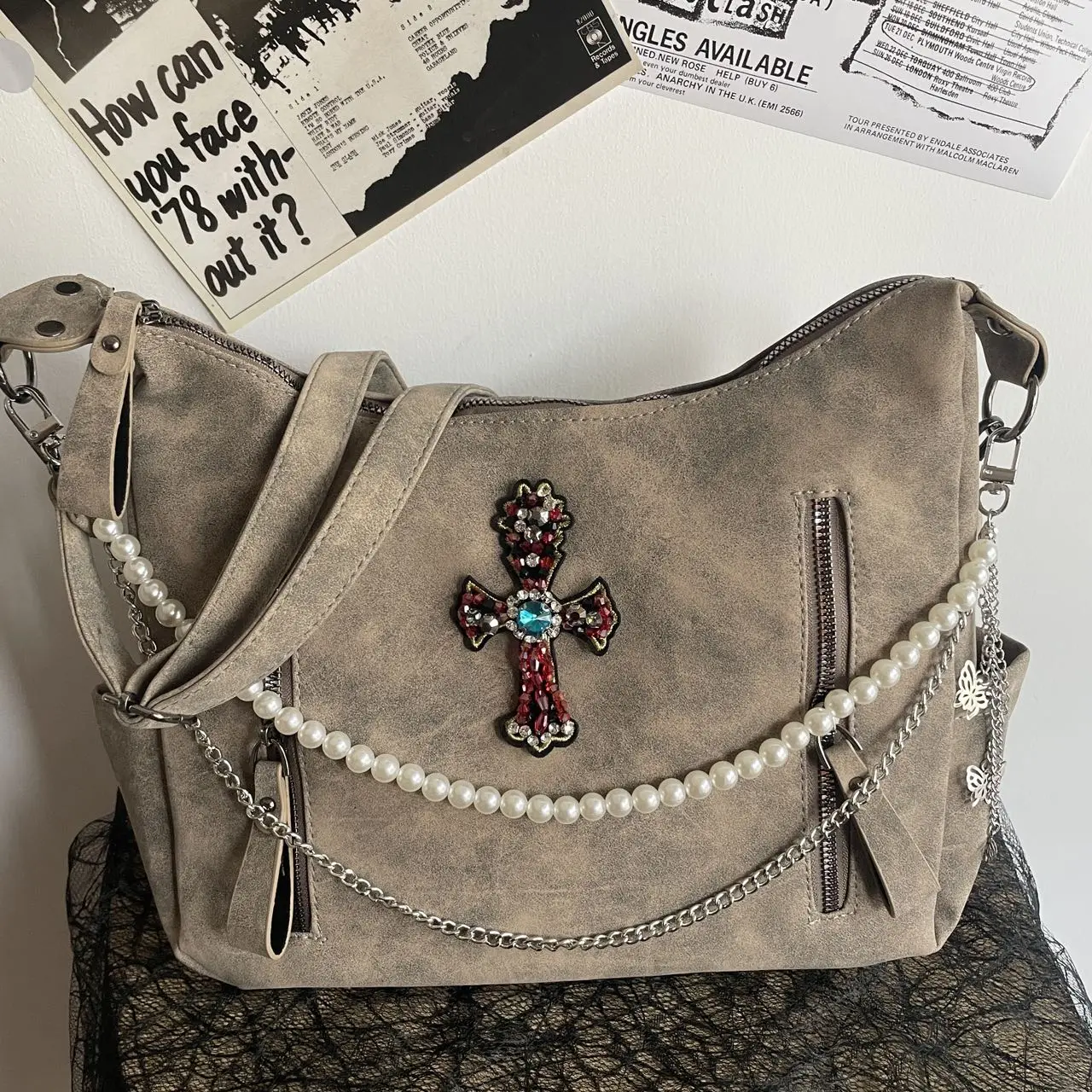 

Элегантная женская сумка из замши в стиле Y2K, вместительная сумка-тоут для поездок на работу, оригинальный дизайн, сумка через плечо с ромбовидным узором