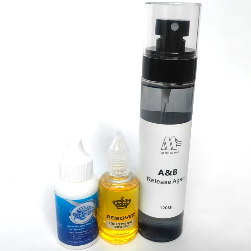 

1 бутылка, 120 мл, устройство подачи AB с кружевным клеем 38 мл, 30 мл, восстановитель для ленты, наращивания волос, парики, верхняя застежка