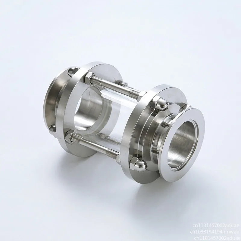 304 Stainless Steel KF Vacuum Glass Pipe Sight Mirror Interface Clamp Type Straight Through Quick Connection Cup