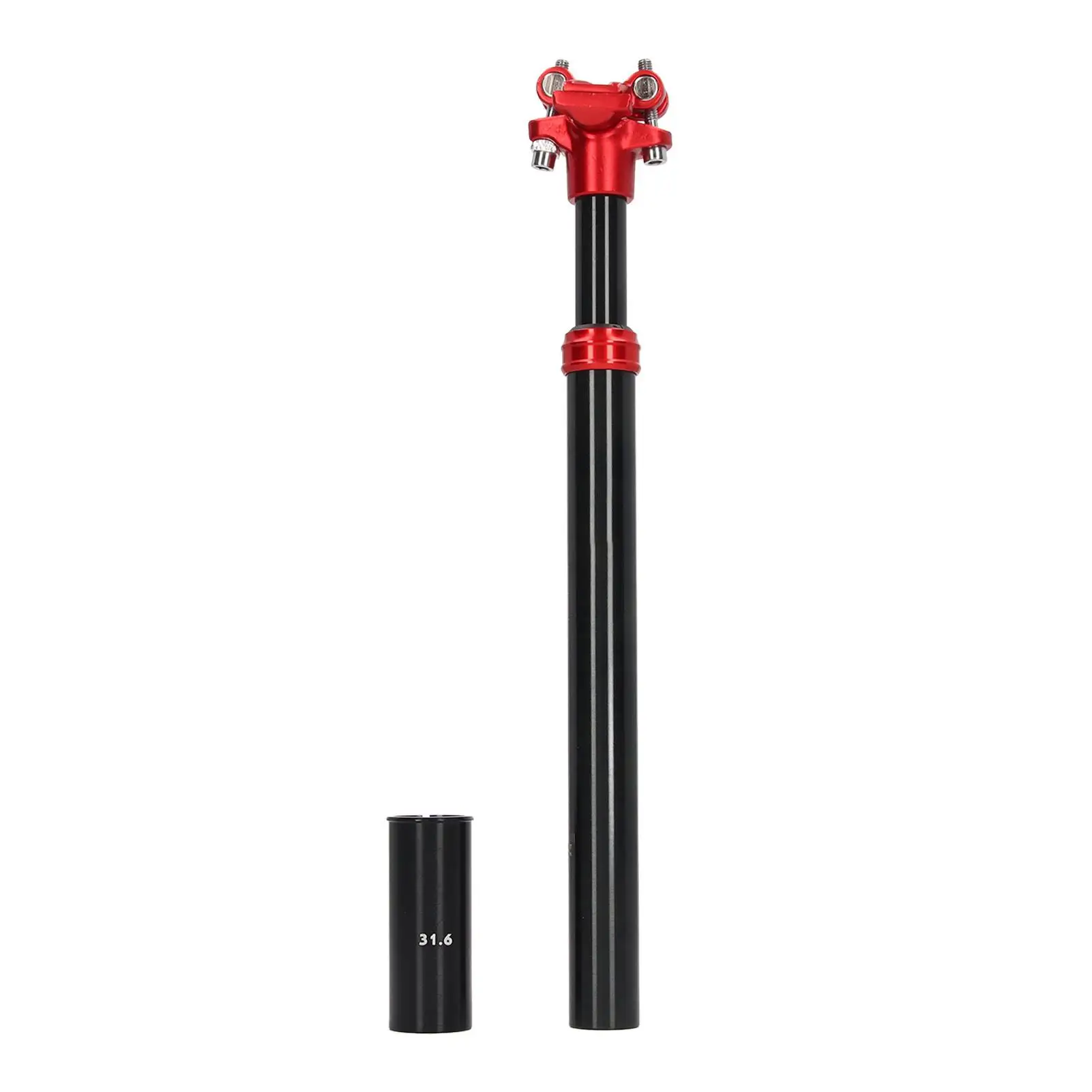 

Bike Suspension Seatpost 27.2mm x 350mm Adjustable Seat Post Anti Slip for replacement with Adapter Tube