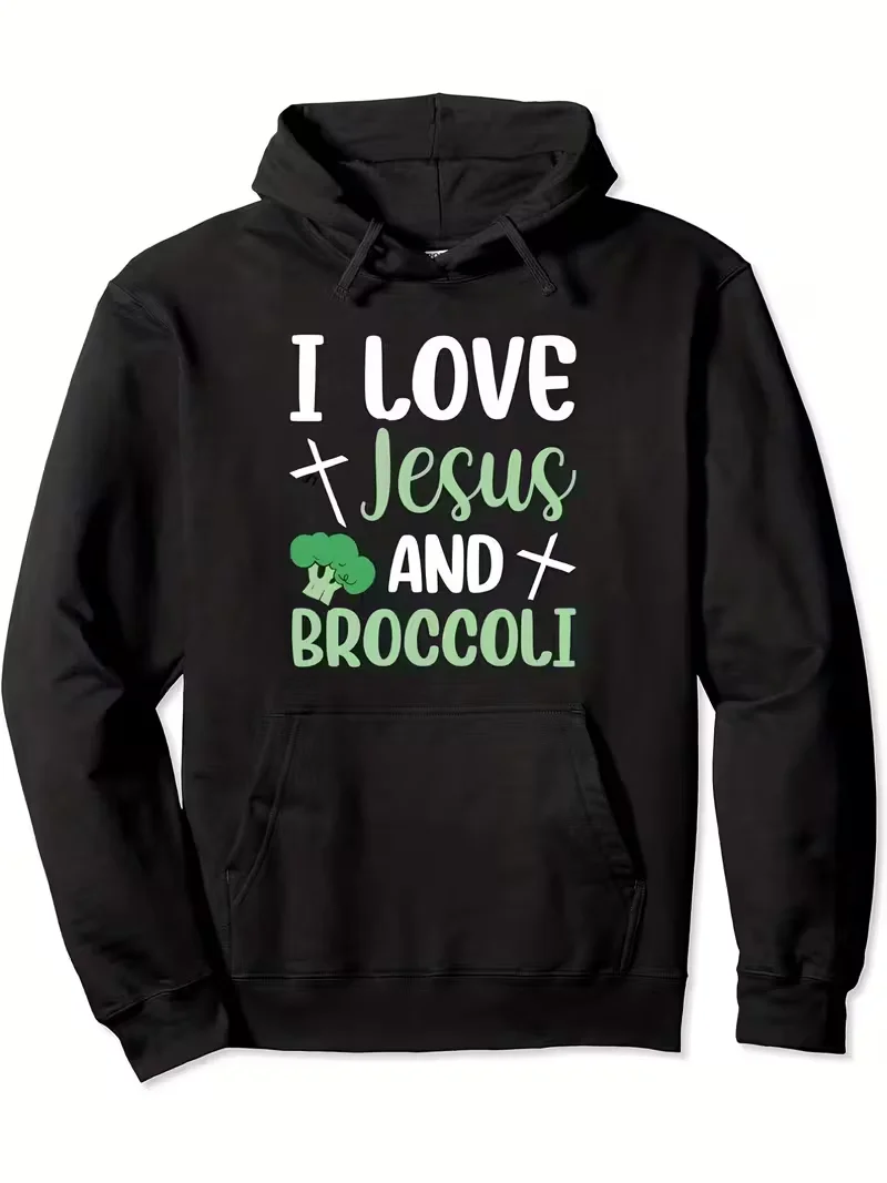 

Men's Loose Fit Hooded Sweatshirt 270g - Funny Graphic Print, Drawstring Hoodies for Everyday Casual Wear, Christmas Long Sleeve