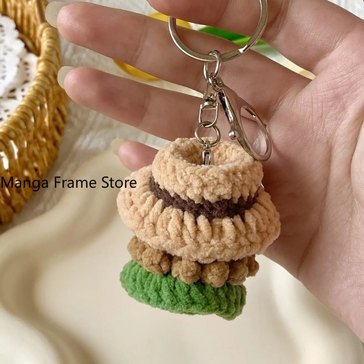 Identity V Gardener Emma Woods Crocheted Soft Candy Keychain Charm Handmade Cute Anime Figures Toys Display Halloween Fans Gift - view 4