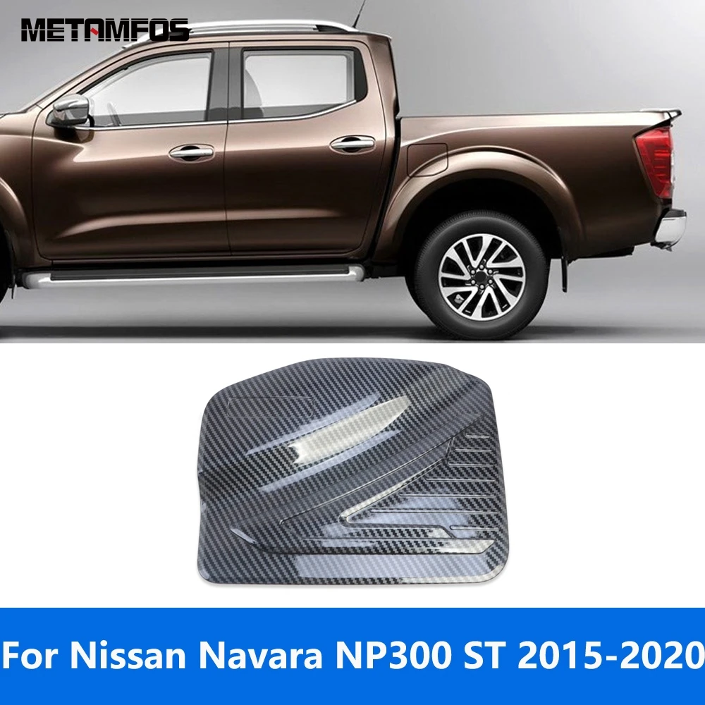 Fuel Tank Cap For Nissan Navara NP300 ST 2014-2016 2017 2018 2019 2020 Carbon Fiber Gasoline Oil Filler Cover Trim Accessories