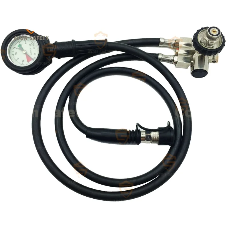 Ayonsafety High Quality Durable Pressure Regulator with Pressure Gauge SCBA Spare Parts for Firefighting Rescue Equipment