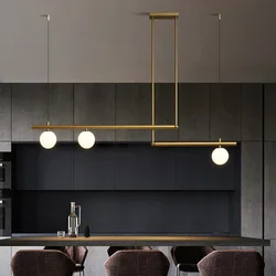 Modern Nordic Chandelier LED Minimalist Hanging Lamp Glass Pendant Light for Home Decoration Dining Table Restaurant Appliances