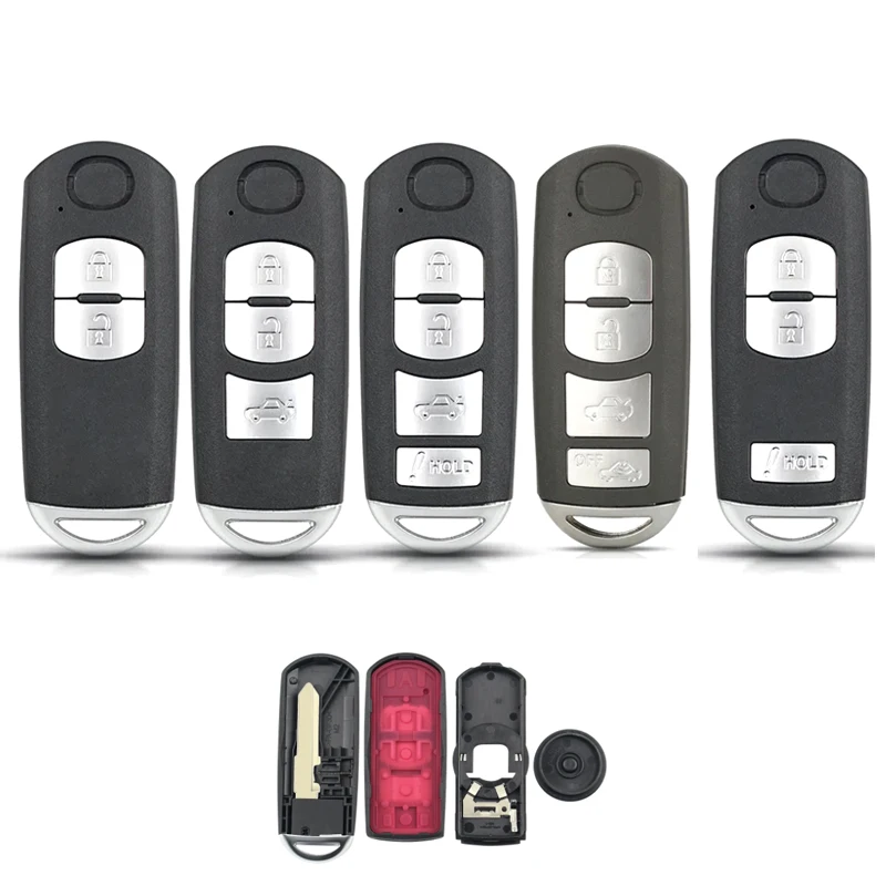 

2 3 4 Bottons Car Key Case Fob Shell for Mazda 3 5 6 CX5 CX7 CX9 CX-5 CX-7 CX-9 MX-5 Miata RX-8 X-5 Summit Axela Atenza M3 M6