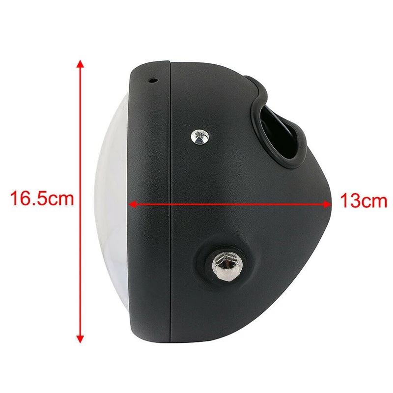 6.5inch Motorcycle Headlight LED Round Head Lamp Spiral Side Mount Bracket for Choppers Cafe Racer Bobber Faro de motocicleta