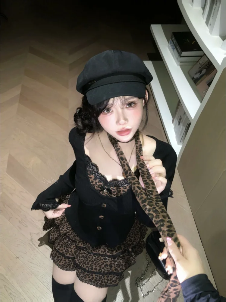 

Женская юбка-торт больших размеров, комплект Pure Desire Spicy Girl Top Bot Splice Spring Faion 2025 Long Sve V Ne Button Dr