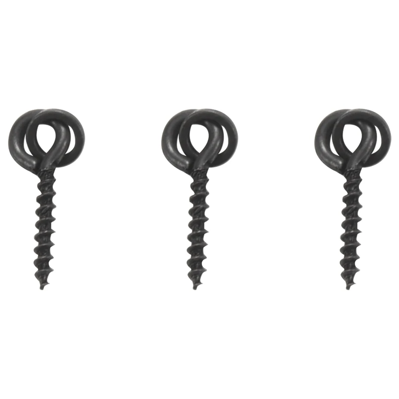 50pcs Carp Fishing Boilie Screw with Solid Ring Bait Tool Chod Rigs Carp Fishing Hair Tackle Accessory